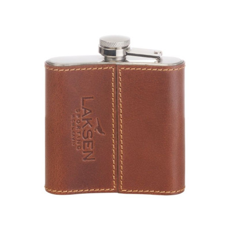 Flasque en cuir Chocolat Laksen