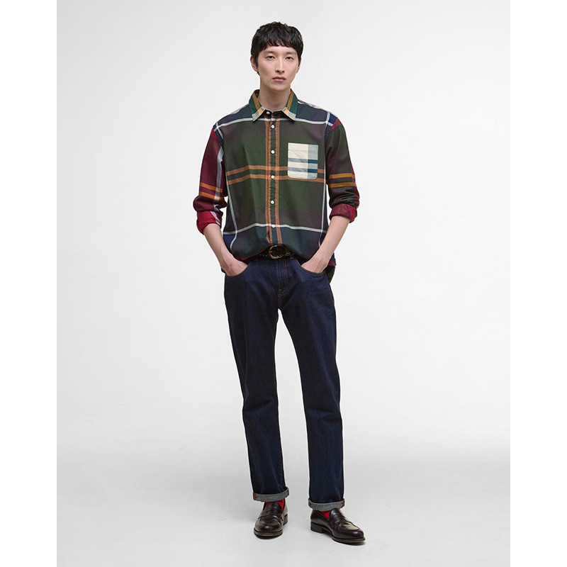 Chemise Oversize Patchwork Tartan Barbour