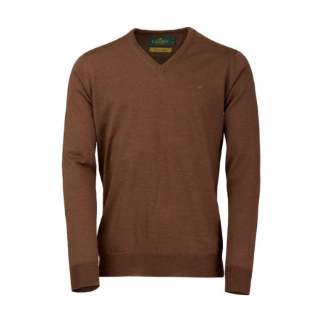 Pull Col V Sussex Merino Laksen