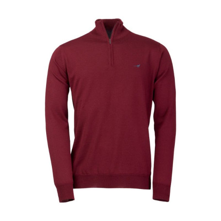 Pull Col Zip Norfolk Merino Laksen
