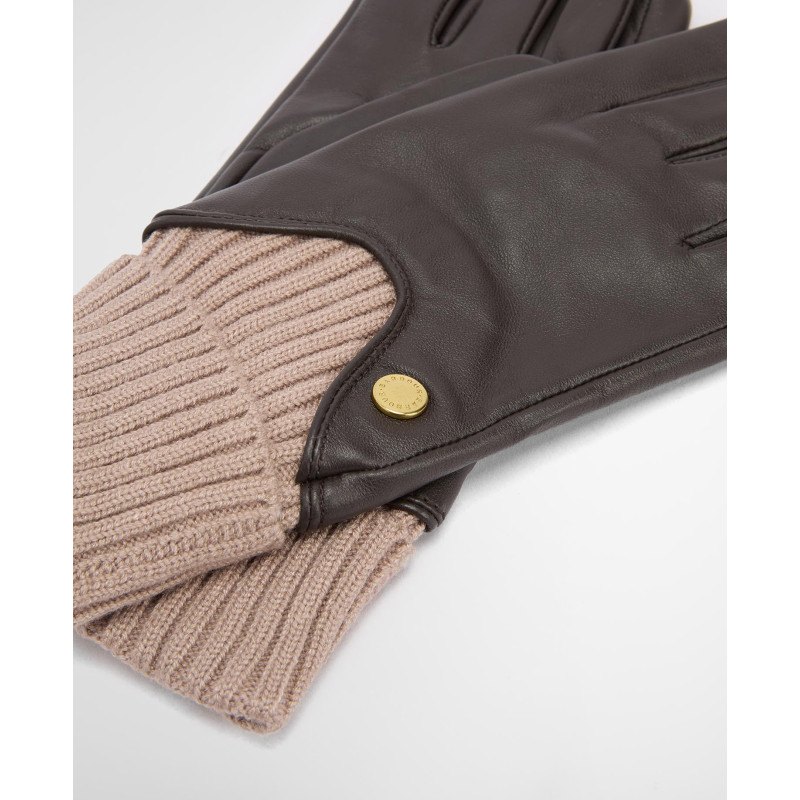 Deanna Leren Vrouwenhandschoenen Barbour