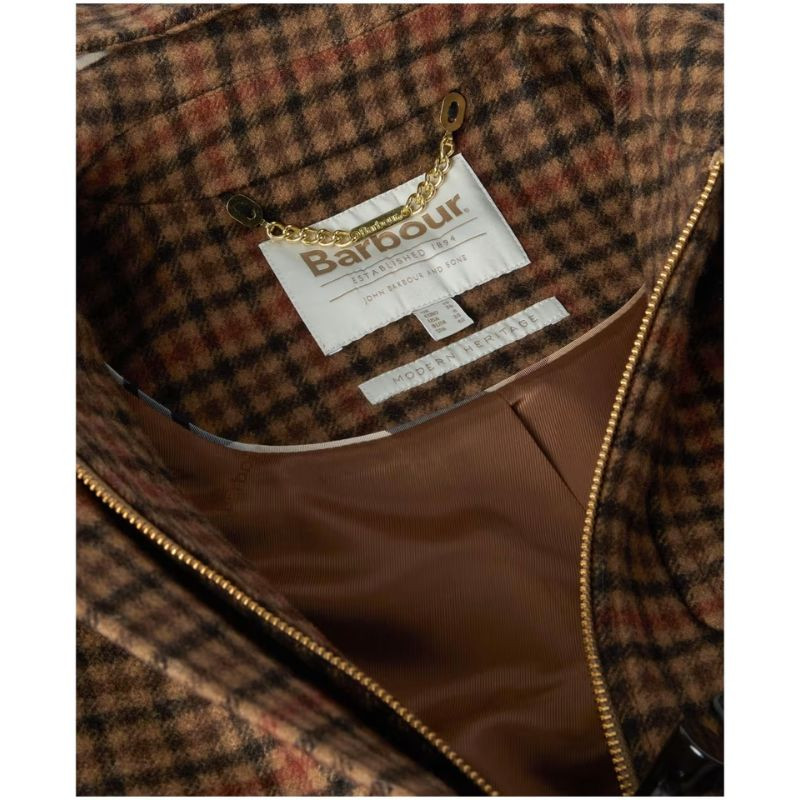 Manteau en laine Melody Check Femme Barbour