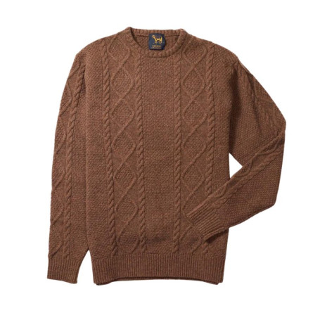 Pull torsadé col rond Osborne Knitwear