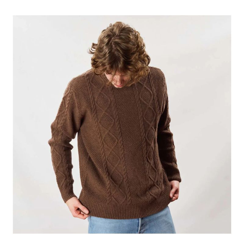 Pull torsadé col rond Osborne Knitwear