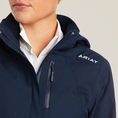Veste Imperméable Ariat Team II Pour Femme - Bleu Marine, Taille L (12-14 Ans)