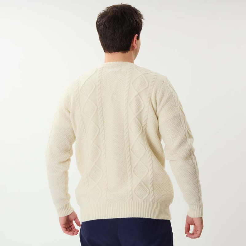 Pull torsadé col rond Osborne Knitwear