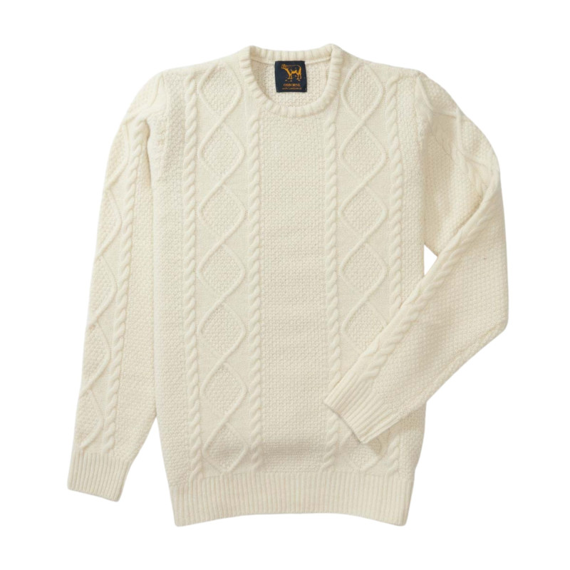 Pull torsadé col rond Osborne Knitwear