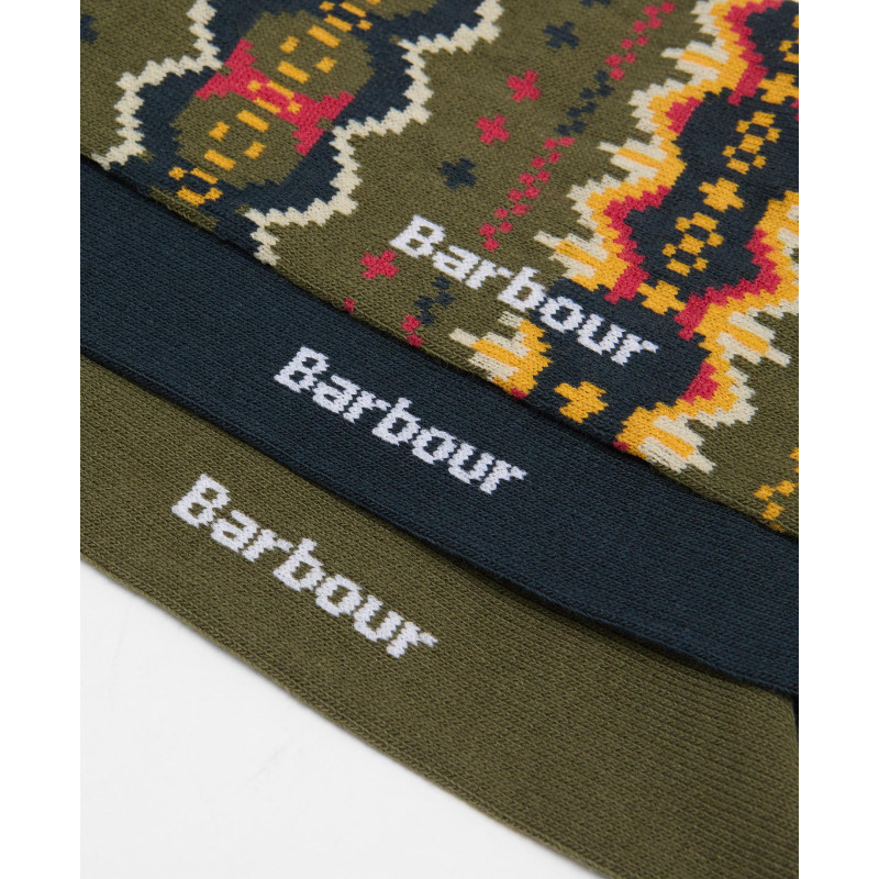 Coffret cadeau avec chaussettes Fair Isle Case Barbour
