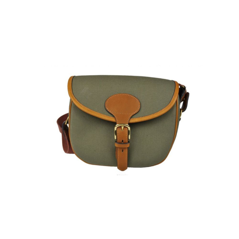Engelse stoffen/leren patroonriem Atelier Cuvelier