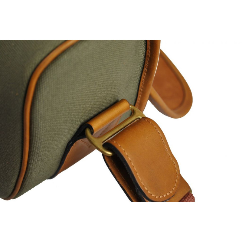 Engelse stoffen/leren patroonriem Atelier Cuvelier