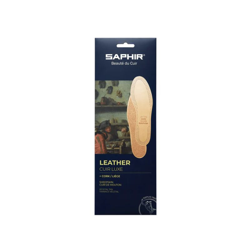Saphir leer & kurk zolen