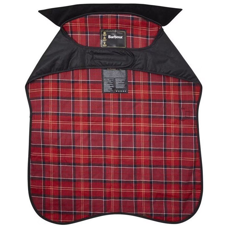 Manteau pour chien coton huilé doublure tartan Barbour