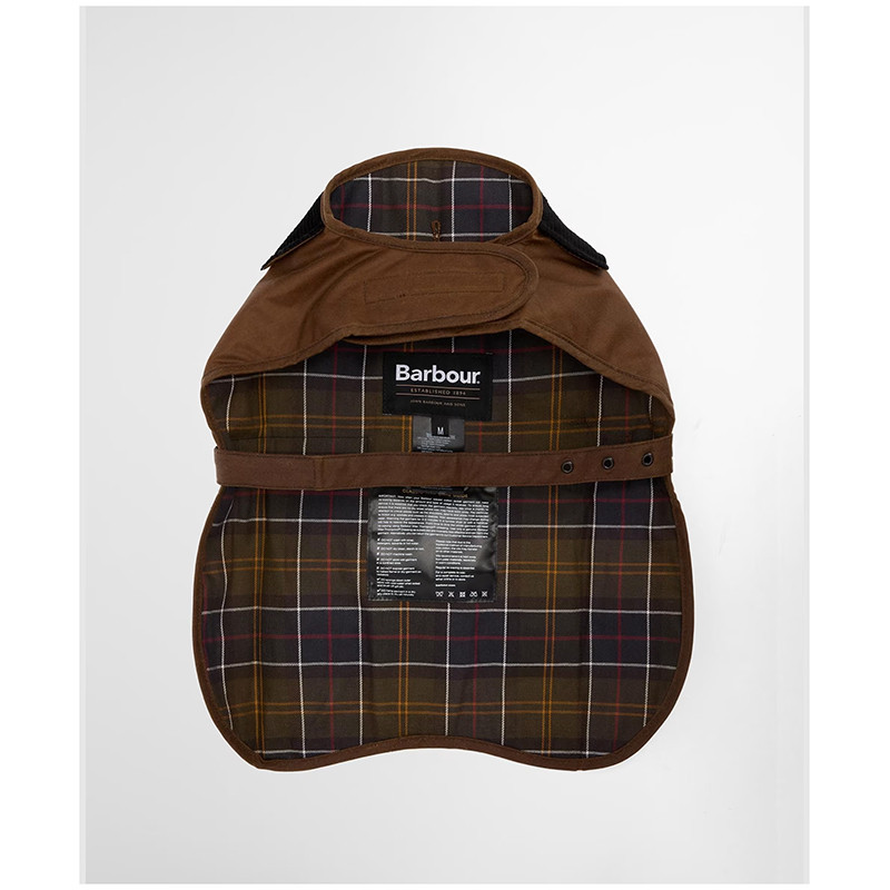 Manteau pour chien coton huilé doublure tartan Barbour
