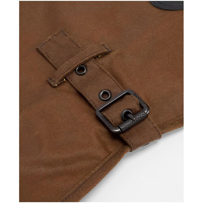 Manteau pour chien coton huilé doublure tartan Barbour