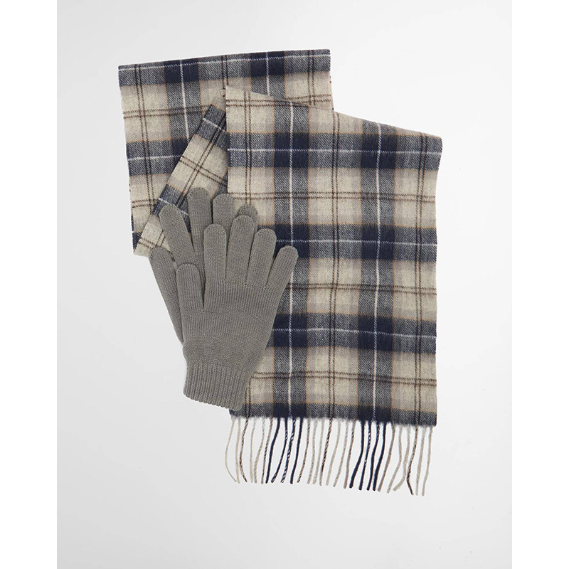 Coffret écharpe et gants laine Barbour