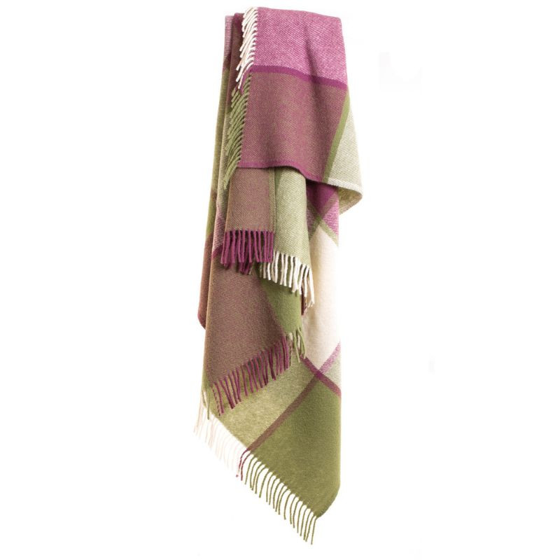 Plaid Check Throw Raspberry Tweedmill