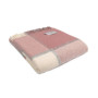 Plaid Check Throw Charcoal & Dusky Pink Tweedmill