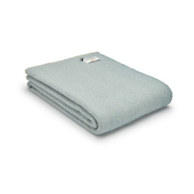 Plaid Fishbone Duck Egg & Cream Tweedmill