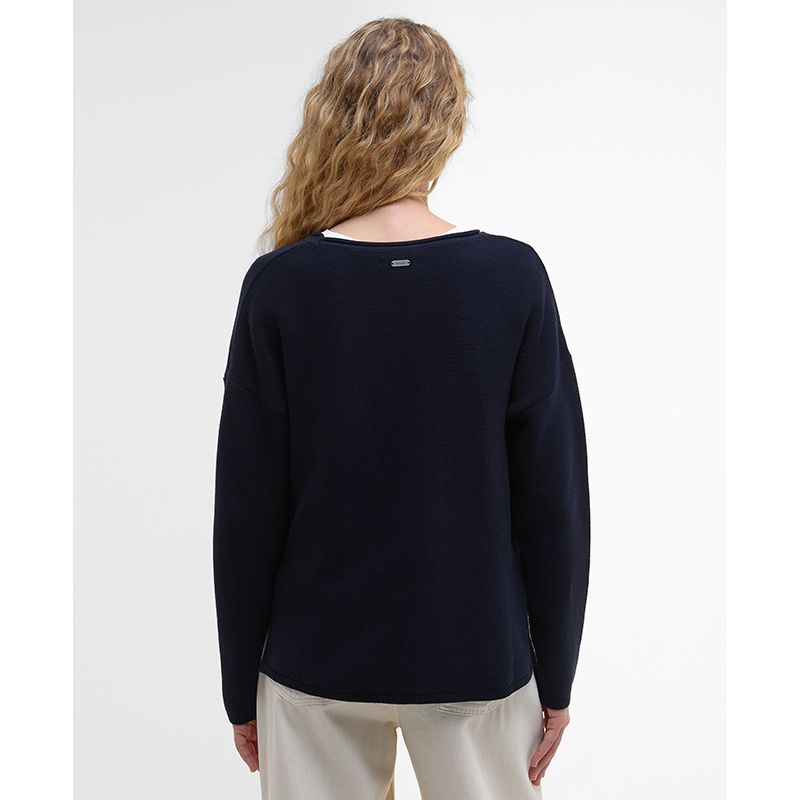 Ted marineblauwe trui voor dames van Barbour