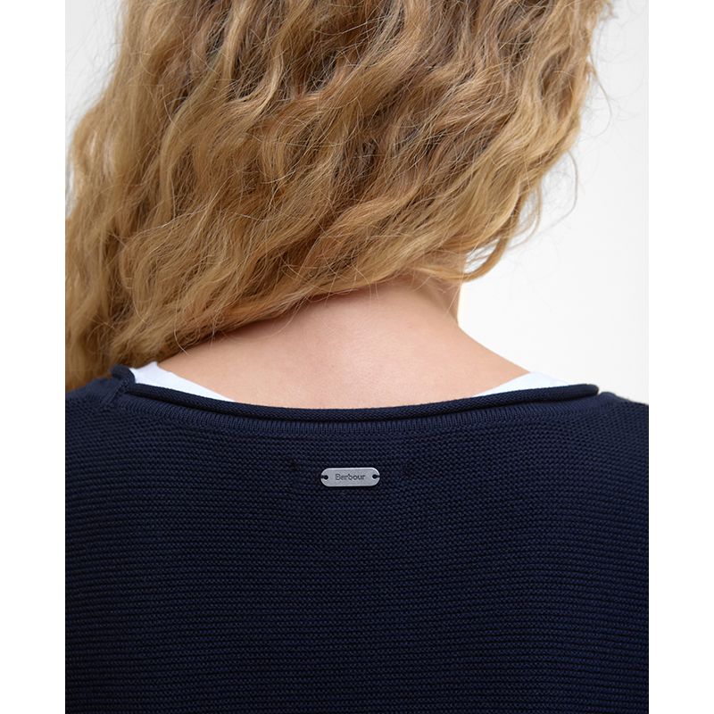 Ted marineblauwe trui voor dames van Barbour
