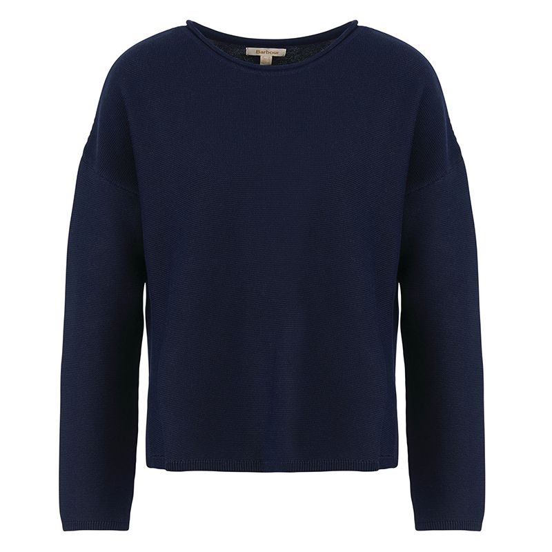 Ted marineblauwe trui voor dames van Barbour