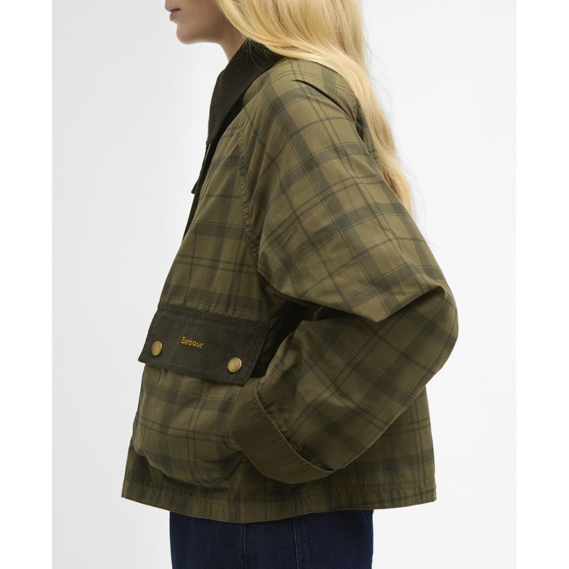 Veste Beadnell Tartan Cropped Casual Femme Barbour