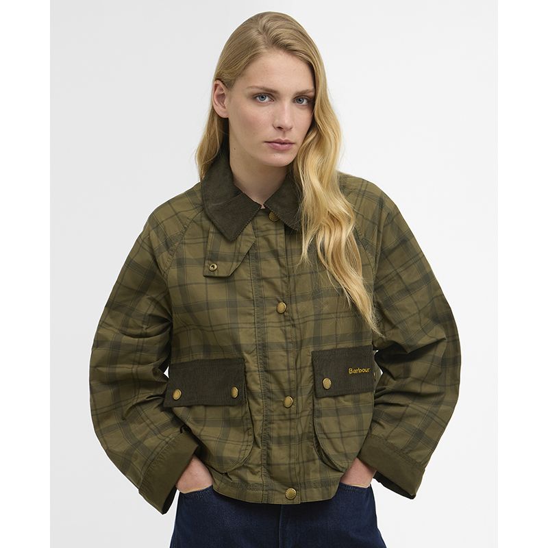 Veste Beadnell Tartan Cropped Casual Femme Barbour