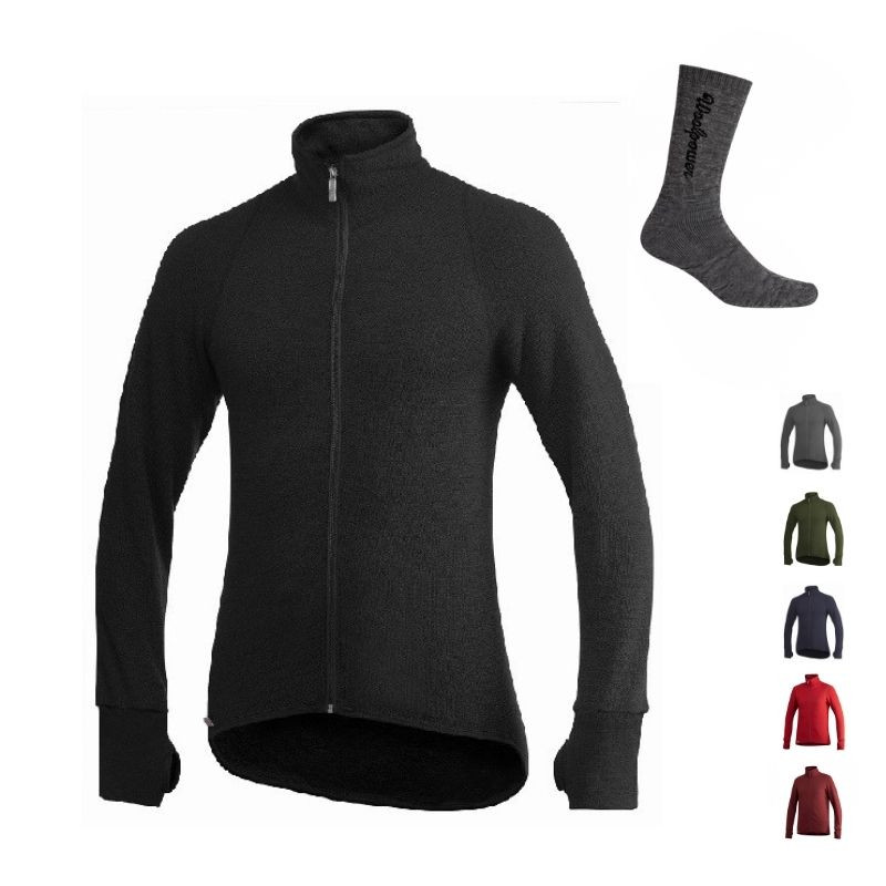 Veste zippée Woolpower avec chaussettes offertes