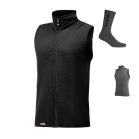 Gilet zippé 400g Woolpower avec chaussettes offertes