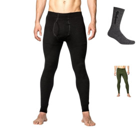 Caleçon Long Johns 400g Woolpower avec chaussettes offertes