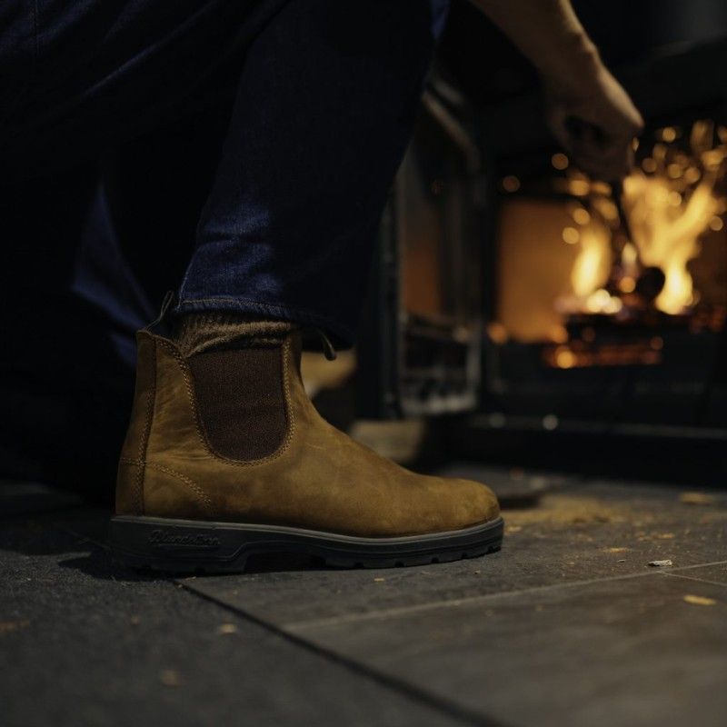 Chelsea-laarzen van nubuckleer voor dames en heren 561 Blundstone