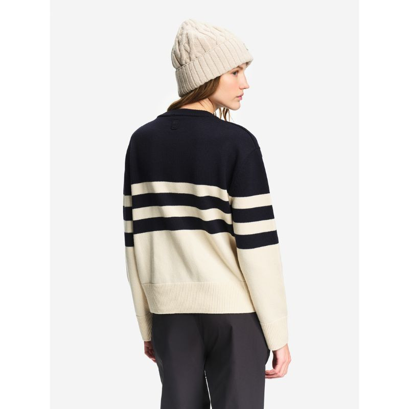 Pull marin rayé en coton et laine Femme Aigle