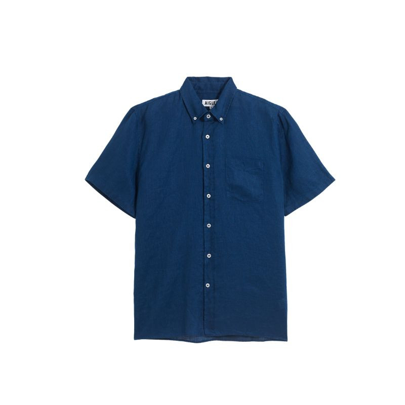 Chemise manches courtes en lin Aigle