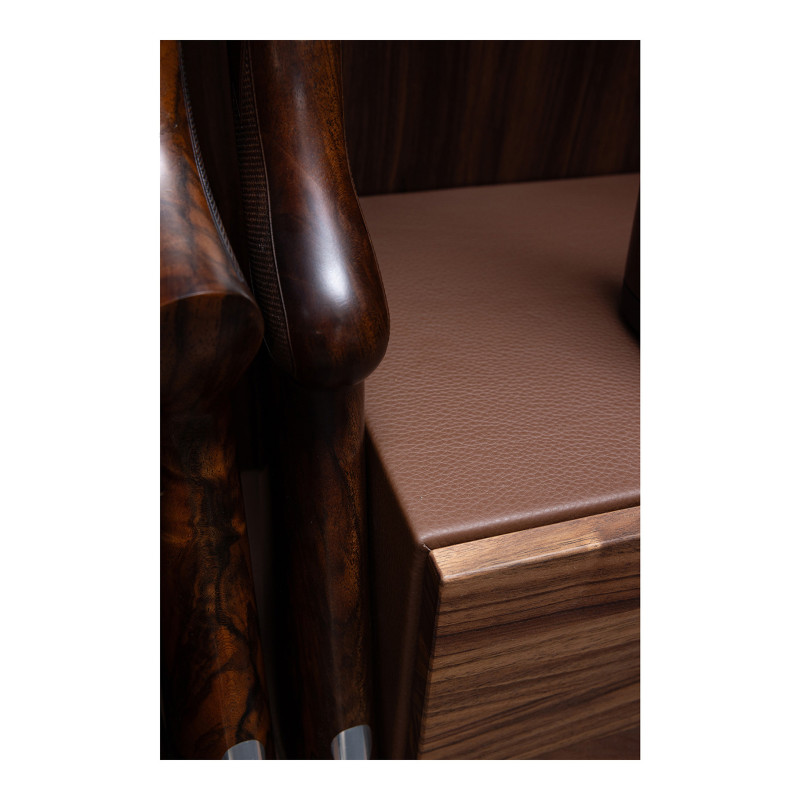 Browning Heritage-kluis voor 14 wapens, van leer en hout