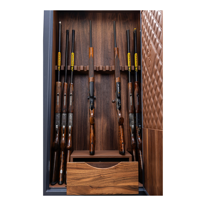Coffre fort Heritage 14 armes cuir et bois Browning