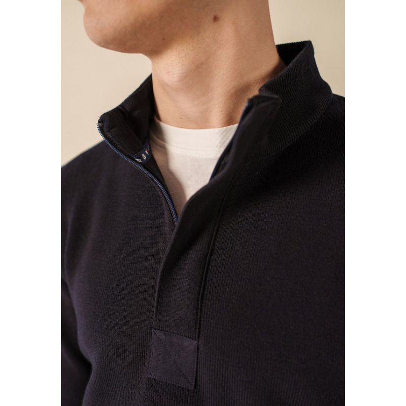 Pull Col Zippé Loup de Mer Saint James