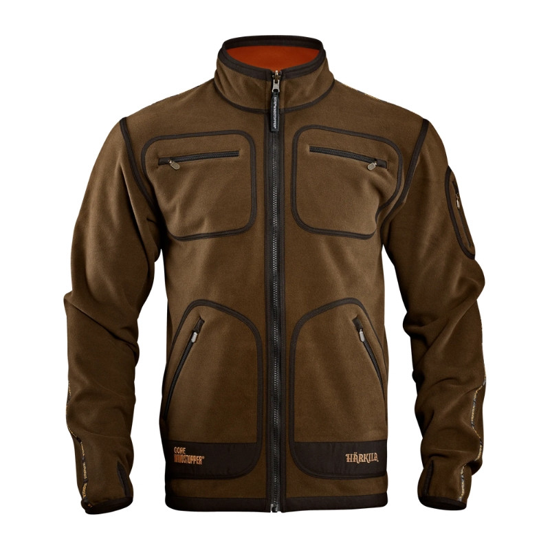 Veste polaire Kamko Orange Blaze / Vert - Harkila