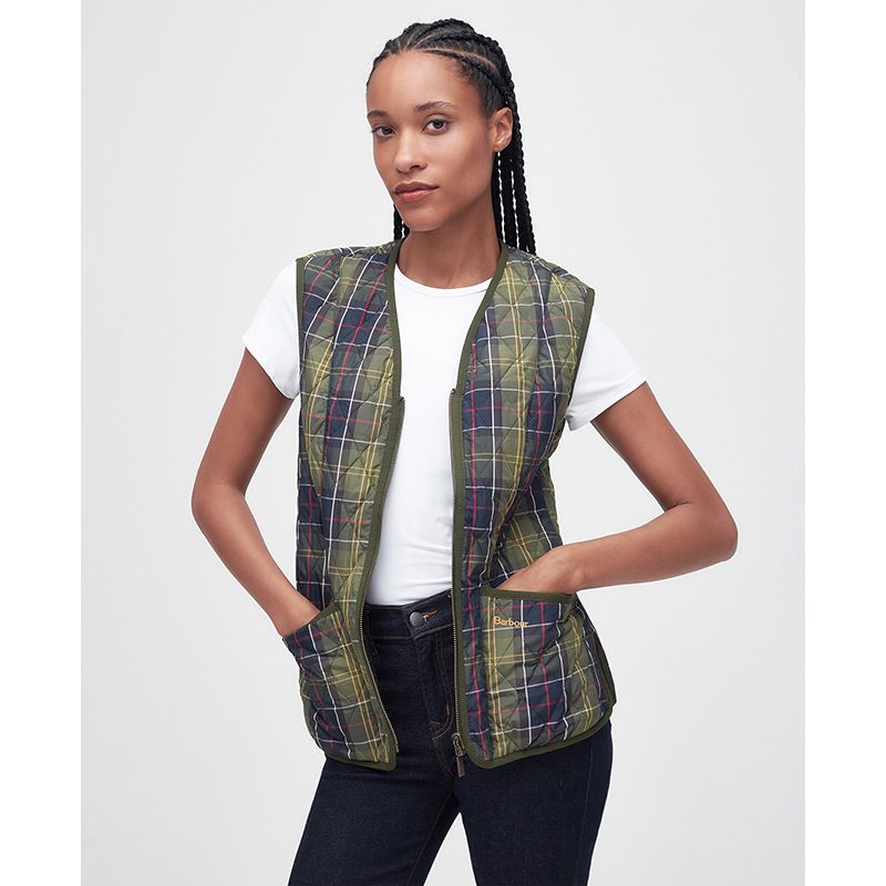 Doublure/gilet matelassé Betty tartan femme Barbour