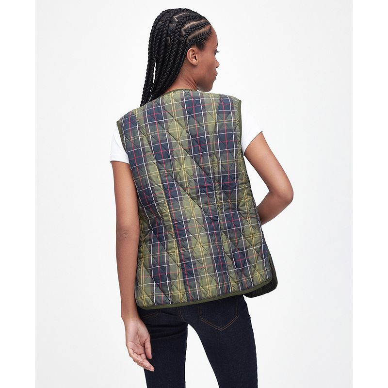 Doublure/gilet matelassé Betty tartan femme Barbour