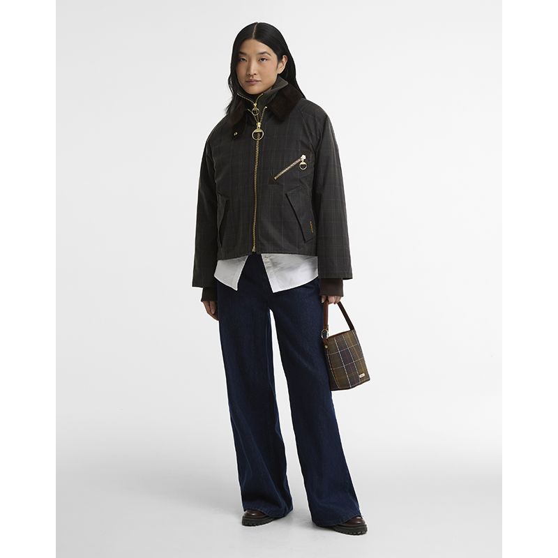 Veste huilée Arlene Tartan Femme Barbour