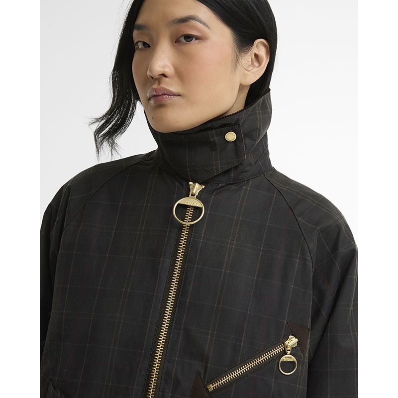 Veste huilée Arlene Tartan Femme Barbour