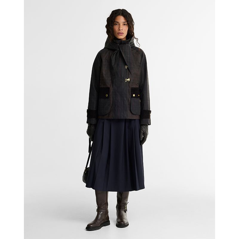 Veste huilée Hazelwood tartan femme Barbour