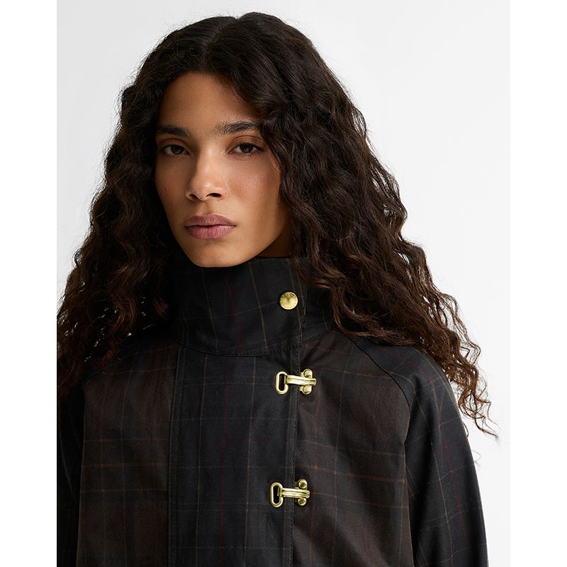 Veste huilée Hazelwood tartan femme Barbour