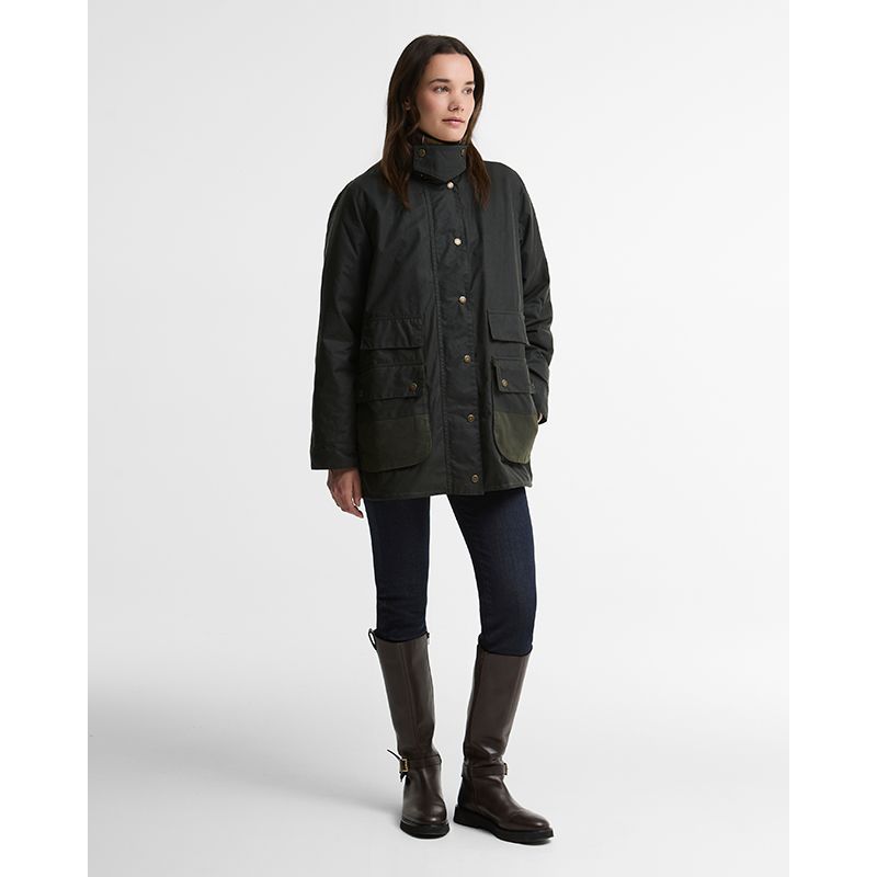 Veste huilée Modern Border Femme Barbour