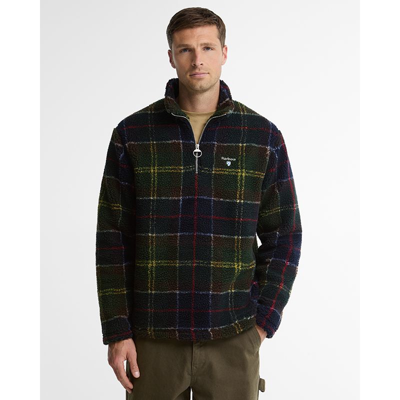 Polaire demi-zip tartan Barbour