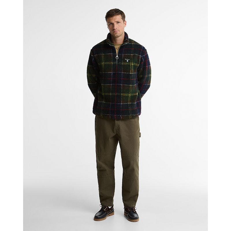 Polaire demi-zip tartan Barbour