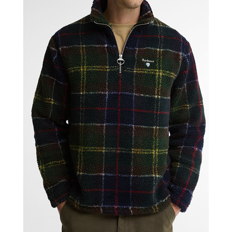 Polaire demi-zip tartan Barbour