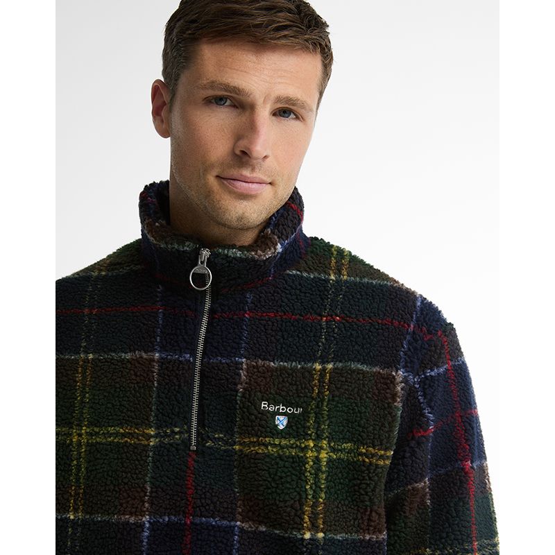 Polaire demi-zip tartan Barbour