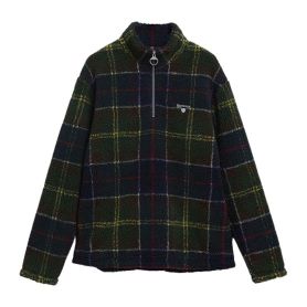 TARTAN FLEECE HALF ZIP