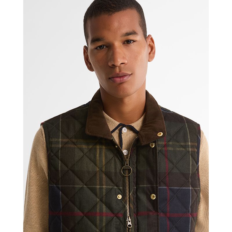 ICONS TARTAN LOWERDALE QUILTED GILET